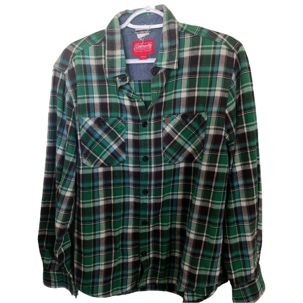 Classic Large Green plaid Button Down Shirt